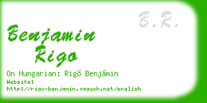 benjamin rigo business card
