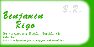 benjamin rigo business card